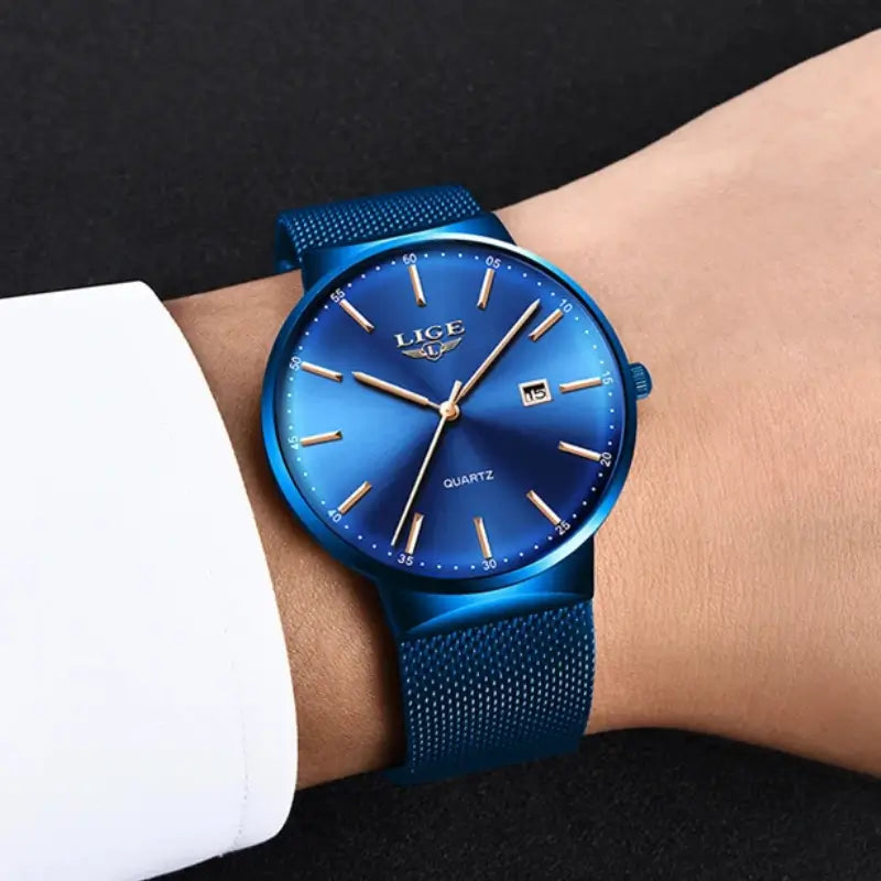 Relógio azul para masculino