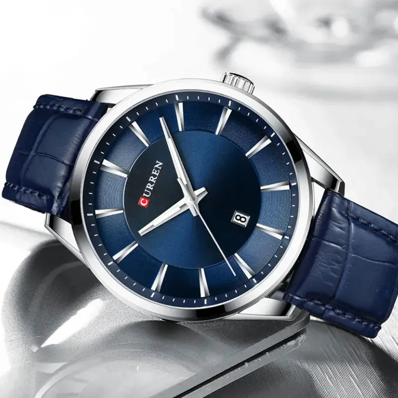 Relógio moderno azul para masculino