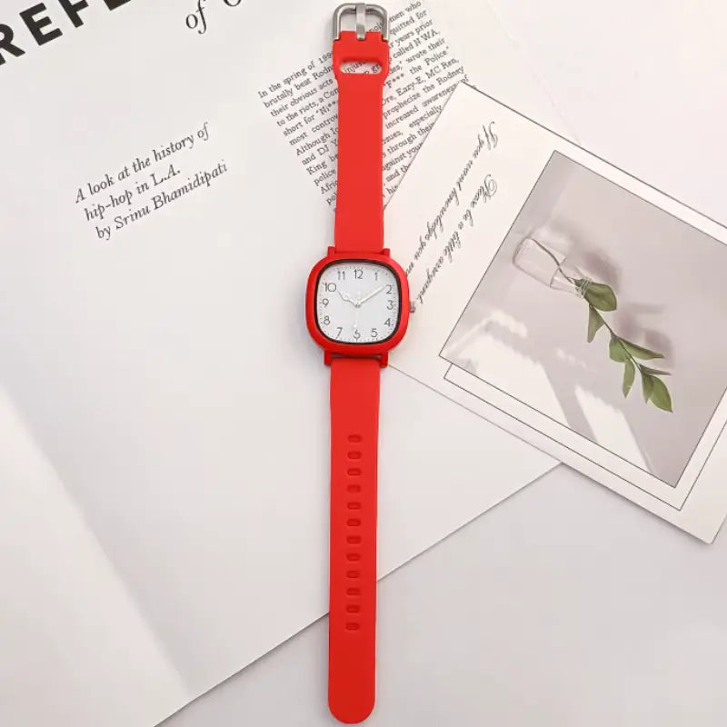 Relógio vermelho para mulher