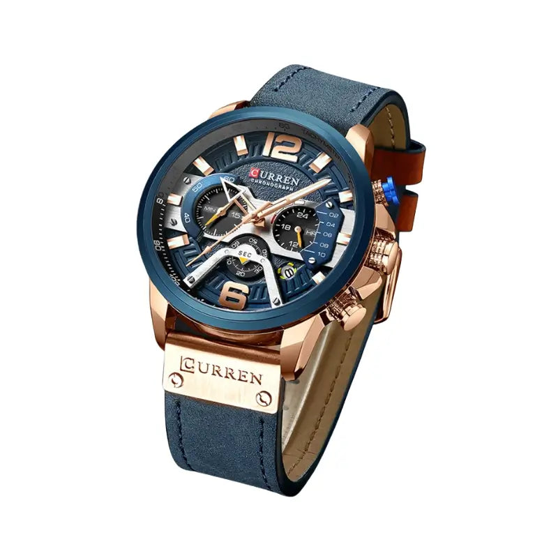 Relógio azul elegante para homem