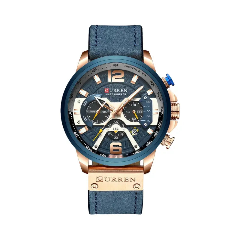 Relógio azul elegante para homem