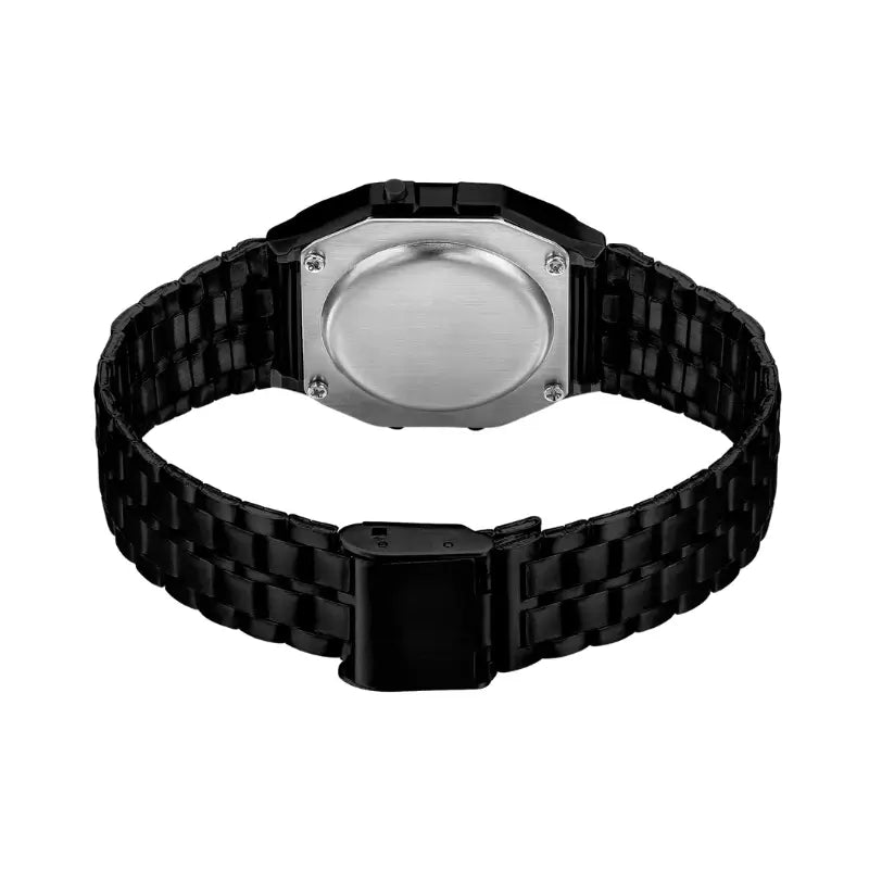 Relógio digital preto em estilo vintage para homem